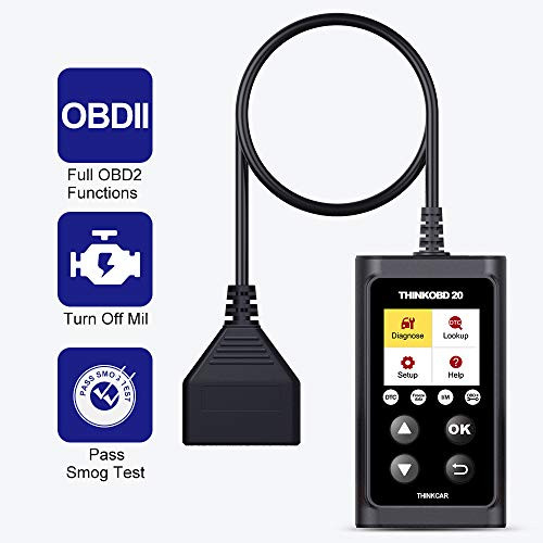 thinkcar Thinkobd 20 OBD2 Scanner Full OBD2 Functions Automotive Engine Fault Code Reader CAN Scan Tool Diagnostic Car Code Reader for Check Engine Light Supports Mode6 O2 Sensor and DTC Lookup