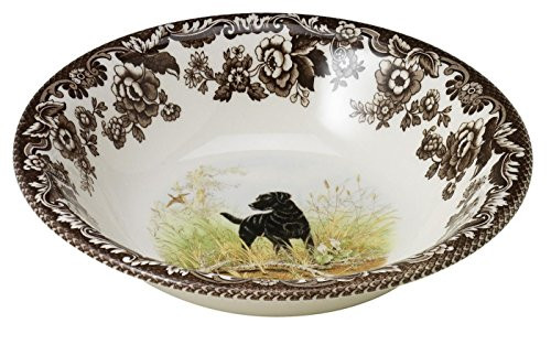 Spode Woodland Hunting Dogs Black Labrador Cereal Bowl