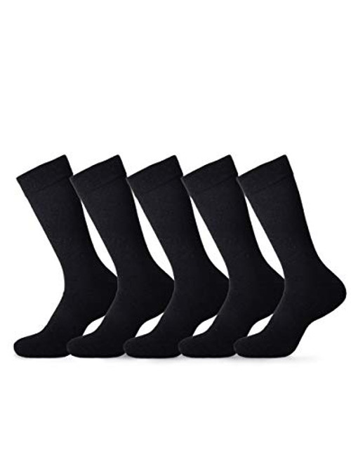 Dress Socks for Men 5 Pack Mens Argyle Black or Solid Premium Cotton Mid Calf Dress Socks for Men 5 Pack Mens Argyle Black or Solid Premium Cotton Mid Calf