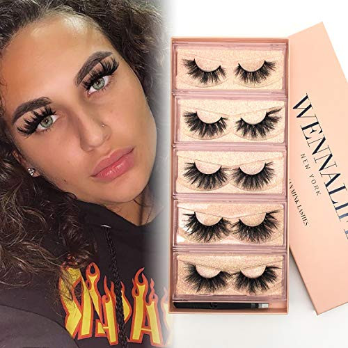 Mink Eyelashes 2025mm Dramatic 3D Mink Lashes 5 styles Mink Eyelashes Multipack Wispy Fluffy Handmade Full Strips False Eyelashes from WENNALIFE Tropical