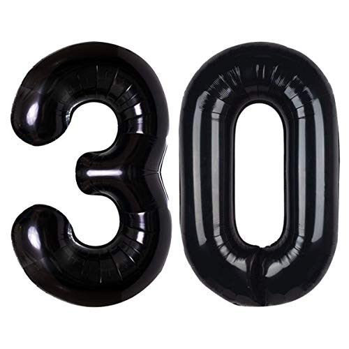 Black Large Number 30 Birthday Party Balloons 40 Inch Foil Mylar Big Numbers Balloon for 30th Anniversary Celebration Decoration Black Large Number 30 Birthday Party Balloons 40 Inch Foil Mylar Big Numbers Balloon for 30th Anniversary Celebration Decoration