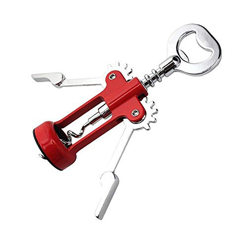 Stainless Steel Corkscrew Winged Wine Opener Cork and Beer Cap Bottles Opener Remover Used in Kitchen Restaurant Chateau and Bars Stainless Steel Corkscrew Winged Wine Opener Cork and Beer Cap Bottles Opener Remover Used in Kitchen Restaurant Chateau and Bars