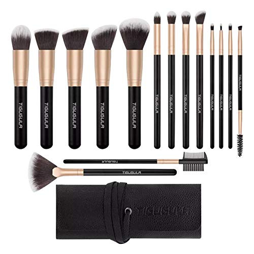 TIGUGULA Makeup Brushes 15 Piece Makeup Brushes Set Premium Synthetic Brushes Foundation Blending Blush Face Eyeliner Shadow Brow Concealer Lip Cosmetic Brushes Kit with Cosmetic Bag TIGUGULA Makeup Brushes 15 Piece Makeup Brushes Set Premium Synthetic Brushes Foundation Blending Blush Face Eyeliner Shadow Brow Concealer Lip Cosmetic Brushes Kit with Cosmetic Bag