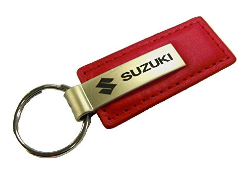 Suzuki Red Leather Car Key Chain, Official Licensed