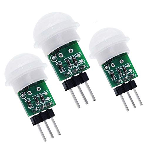N  A 3pcs AM312 Mini Pyroelectric PIR Human Sensor Module PIR Infrared IR Sensor Body Manual Motion Detector Compatible with Arduino Raspberry Pi