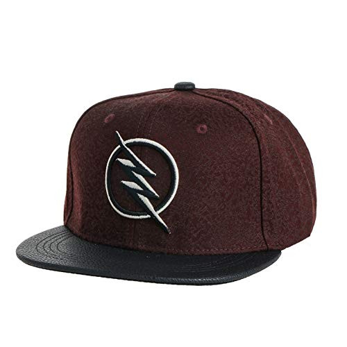 ND Hip Hop Hat Snapback Baseball Cap Rap Cap FlatBrimmed Hat Adjustable Snapback Back Button Cap Neutral Trucker hat Reddish Brown?Lightning?