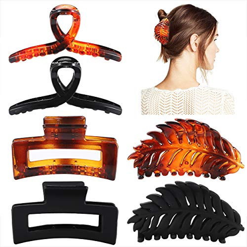 PHALIN Large Hair Claw Clips for Women Jumbo Tortoiseshell Hair Catch Barrettes Strong Hold Acrylic Hair Clamp Jaw Styling Hair Clips for Thin Thick Long Hair PHALIN Large Hair Claw Clips for Women Jumbo Tortoiseshell Hair Catch Barrettes Strong Hold Acrylic Hair Clamp Jaw Styling Hair Clips for Thin Thick Long Hair