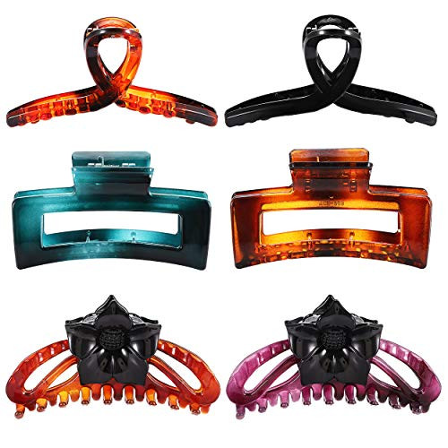 ANGLESJELL Large Hair Claw Clips for Women Girls Nonslip Acrylic Tortoise Shell Hair Catch Barrettes Strong Hold Styling Hair Jaw Clamp Fashion Hair Accessory for Thick Long Hair ANGLESJELL Large Hair Claw Clips for Women Girls Nonslip Acrylic Tortoise Shell Hair Catch Barrettes Strong Hold Styling Hair Jaw Clamp Fashion Hair Accessory for Thick Long Hair
