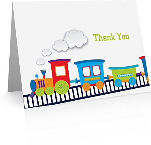 Choo Choo Train Thank You Cards with Envelopes - Thank You Cards for Kids
