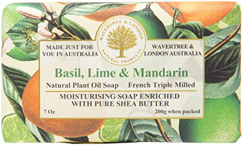Australian Soapworks Wavertree  London 200g Soap  Basil Lime  Mandarin