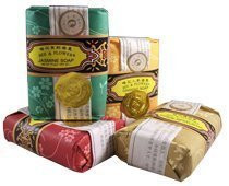 Bee and Flower Mixed Soap 4 Pack Set  265 Oz Bars Jasmine Rose Ginseng and Sandalwood