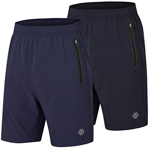 Akula Mens Running Shorts Zip Pockets Quick Dry Athletic Shorts for Gym Basketball Workout Jogging TrainingBlackNavy Size XL Akula Mens Running Shorts Zip Pockets Quick Dry Athletic Shorts for Gym Basketball Workout Jogging TrainingBlackNavy Size XL
