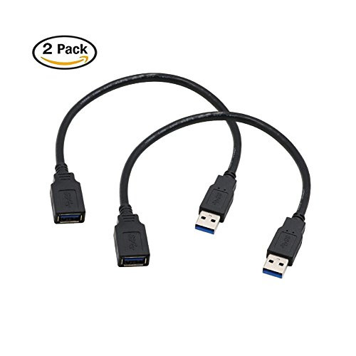 USB 30 Extension CableYeung Qee High Speed USB 30 A Male to A Female Extension Cable 1 FT30cm  2 Pack