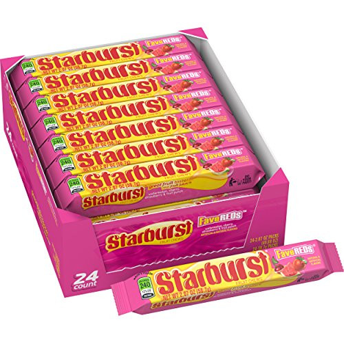 Starburst FaveREDs Fruit Chews Candy 207 ounce 24 Single Packs
