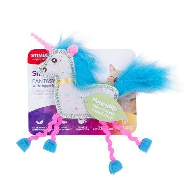 SmartyKat Fantasy Frenzy Crinkle Unicorn Catnip and Silvervine Plush Cat Toy