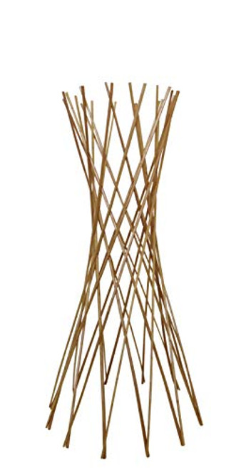 Master Garden Products WFF48CF Carbonized Barkless Willow Funnel Trellis 48Inch