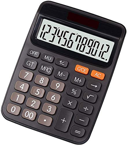 BREIS CalculatorStandard Function Desktop Electronic Calculators 12 Digit Large LCD Display and Big Button for Daily Basic Office Black