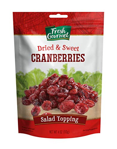 Fresh Gourmet Cranberries Dried  Sweet 4 Ounce Pack of 9