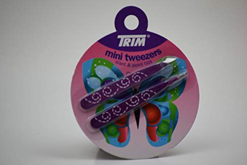 Trim Mini Tweezers Slant  Point Tips 2 Count