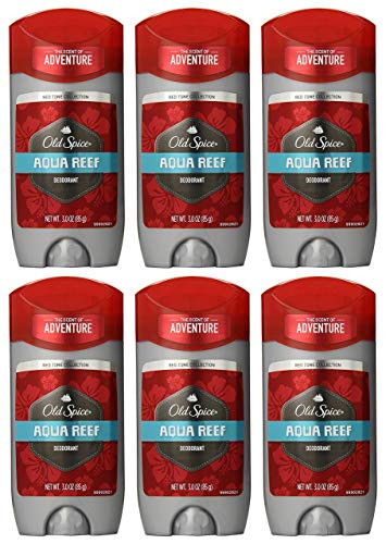 Old Spice Deodorant Aqua Reef Size 3 oz Pack of 6
