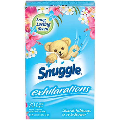 Snuggle Exhilarations Fabric Conditioner Dryer Sheets Island Hibiscus  Rainflower 70 Count
