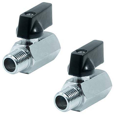 14 Brass Mini Ball Valve NPT Female x Male ShutOff Valve Pack of 2