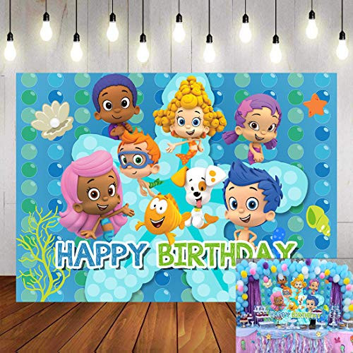 Cartoon Bubble Guppies Theme Photography Backdrop Ocean Bubble Children Princess Happy Birthday Party Decoration Photo Background Newborn Baby Shower Cake Table Studio Booth Banner 7x5ft Cartoon Bubble Guppies Theme Photography Backdrop Ocean Bubble Children Princess Happy Birthday Party Decoration Photo Background Newborn Baby Shower Cake Table Studio Booth Banner 7x5ft