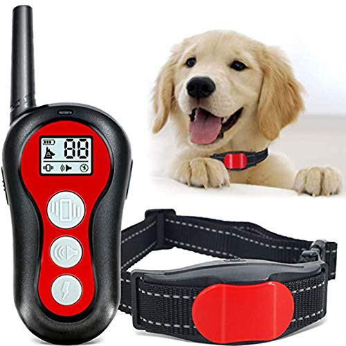 TOCESS Dog Training Collar Waterproof Shock Collar with Remote 1000Ft Range 3 Training Modes Beep Vibration and Shock Rechargeable Bark Collar Set for Small Medium Large Dogs Red TOCESS Dog Training Collar Waterproof Shock Collar with Remote 1000Ft Range 3 Training Modes Beep Vibration and Shock Rechargeable Bark Collar Set for Small Medium Large Dogs Red