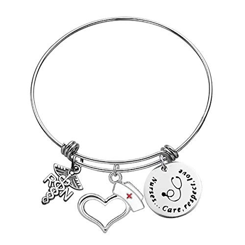 Nurse Bangle Bracelet Nurse Gifts for Women Men RN Charm Jewelry Nursing Prayer Bracelet RN Gifts for Nurses Christmas Birthday Graduation Retirement Jewelry Nurses Care Respect Love Bangles Nurse Bangle Bracelet Nurse Gifts for Women Men RN Charm Jewelry Nursing Prayer Bracelet RN Gifts for Nurses Christmas Birthday Graduation Retirement Jewelry Nurses Care Respect Love Bangles
