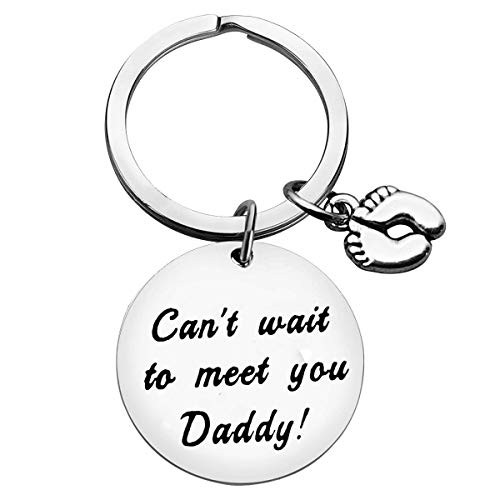 New Dad Keychain Baby Birth Pregnancy Announcement Gift for New Father New Dad Daddy Papa First Dads Daddy Keychain Baby Shower New Dad giftExpectant Dad Jewelry Baby Announcement Gift