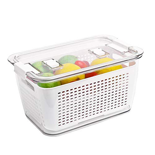 Refrigerator Organizer Bins Produce Saver Fresh Produce Vegetable Fruit Storage Containers with Vented Lids BPAfree Fridge Storage Containers Used in Fridge Freezer and Kitchen Refrigerator Organizer Bins Produce Saver Fresh Produce Vegetable Fruit Storage Containers with Vented Lids BPAfree Fridge Storage Containers Used in Fridge Freezer and Kitchen