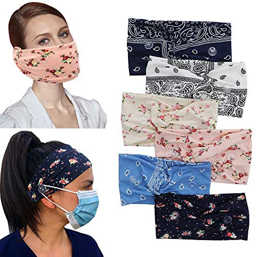 6pcs Button Headbands Set Non Slip Elastic Headbands with Button Hair Accessories for Women Moisture Wicking Sweatband Sports Head Wrap for Yoga Sports Outdoor Activities 6pcs Button Headbands Set Non Slip Elastic Headbands with Button Hair Accessories for Women Moisture Wicking Sweatband Sports Head Wrap for Yoga Sports Outdoor Activities