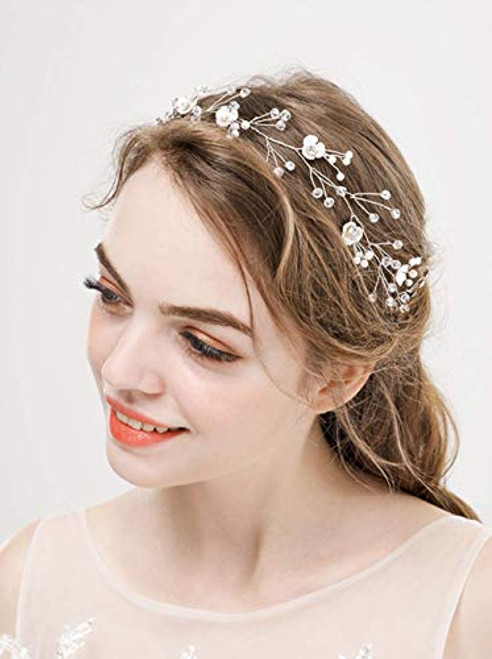 Denifery Bridal Silver Leaf Bridal hair vine Leaf hair vine First communion headpiece Wedding headpiece Silver leaf headband Grecian headpiece leaf tiara Denifery Bridal Silver Leaf Bridal hair vine Leaf hair vine First communion headpiece Wedding headpiece Silver leaf headband Grecian headpiece leaf tiara