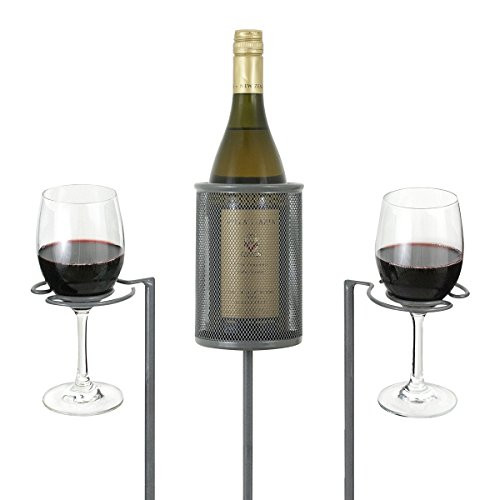 Oenophilia 103201 Picnic Stake Set, Bottle And 2 Stems