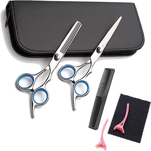 Professional Hair Cutting Scissors Set Haircut Kit Hair Scissors Kit with Thinning Shears Haircutting Scissors cutting hair shears Hairdressing Scissors for Barber Salon Home Women Men Kids Professional Hair Cutting Scissors Set Haircut Kit Hair Scissors Kit with Thinning Shears Haircutting Scissors cutting hair shears Hairdressing Scissors for Barber Salon Home Women Men Kids