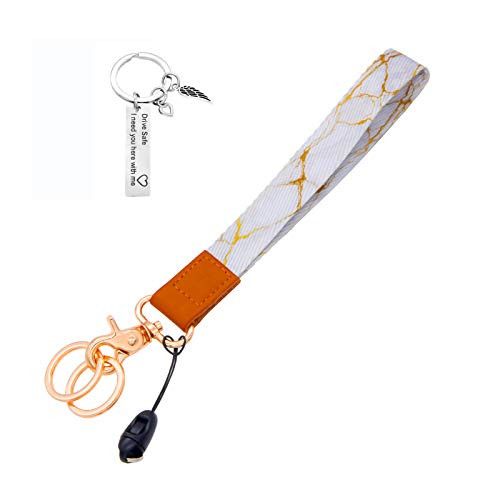 Wristlet Strap for Key Cute lanyards?Marble Lanyard?Hand Wrist Lanyard Keychain Holder Wrist Lanyards for ID Badge Holder Key Wallet Mobile Phone
