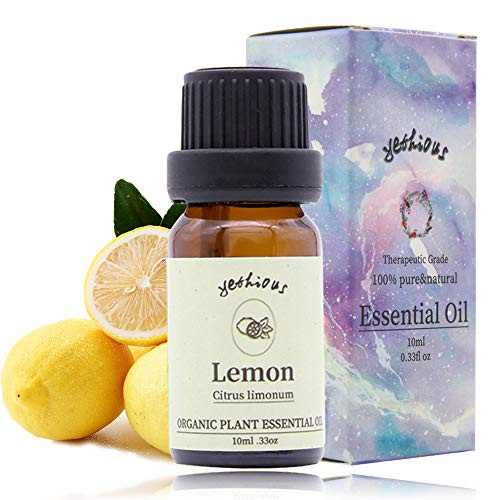 Yethious Lemon Essential Oils 100 Organic Pure Scented Oil Therapeutic Grade Aromatherapy Gift Oil 10ml for MassageDiffuserOffice Yethious Lemon Essential Oils 100 Organic Pure Scented Oil Therapeutic Grade Aromatherapy Gift Oil 10ml for MassageDiffuserOffice