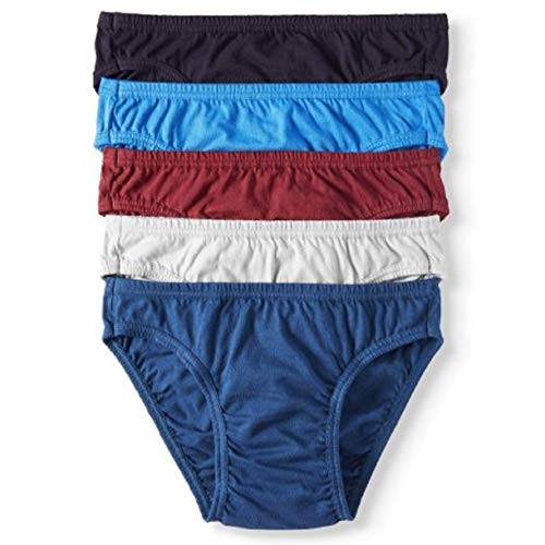 Jockey Life Mens 5Pack 100 Cotton Assorted Solid Color Bikinis XL