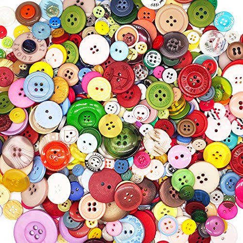660 Pcs Assorted Mixed Color Round Resin Buttons 2 and 4 Holes Craft for DIY Crafts Sewing Decoration Childrens Manual Button Painting DIY Handmade Ornament