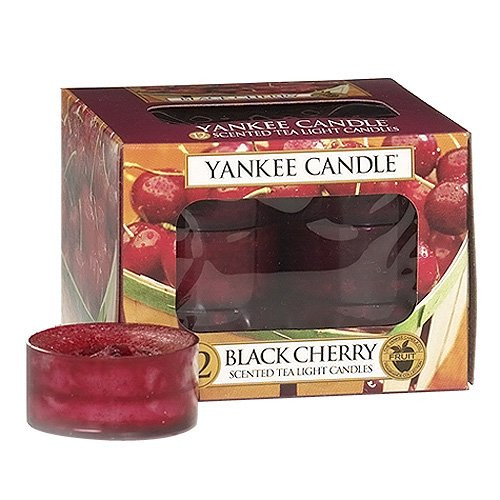 Yankee Candle Black Cherry Tea Light Candles, Fruit Scent