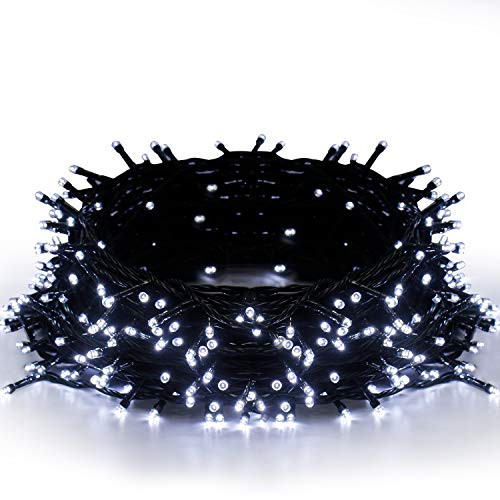 Outdoor Indoor Christmas String Lights 32m105ft 320 LEDs 8 Modes Memory Function Waterproof End to End Expandable Decoration Fairy Lights for Patio Wall Party Wedding UL 588 Approved  Cool White