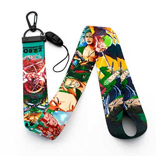 One Piece Zoro Lanyard Keychain ID Card Badge Holder