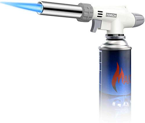 Kitchen Torch Butane Cooking Torch Kitchen Blow Lighter Culinary torch Professional Adjustable Flame with Reverse Use  Safety Lock for Creme Brulee Baking BBQ Soldering Butane Gas Not Included