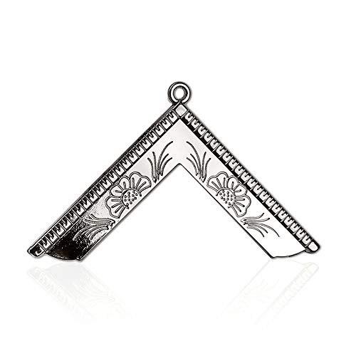 Masonic Worshipful Master Collar Jewel Blue Lodge Silver Plated