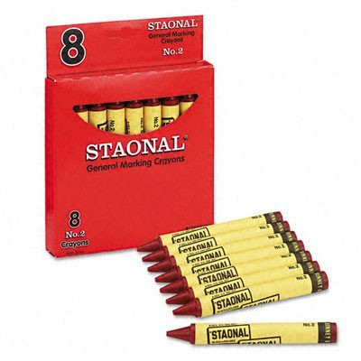 Staonal Marking Crayons, 8/Box [Set of 3]