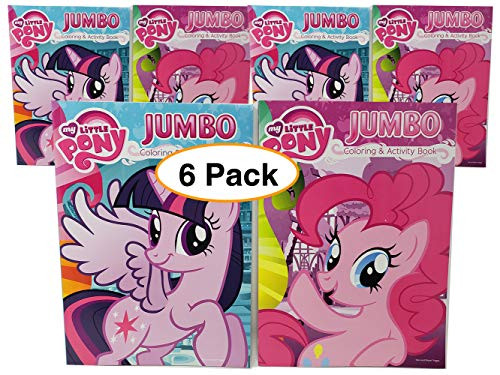 My Little Pony Jumbo Coloring / Activity Books (6 Pack) Great for Party Favors