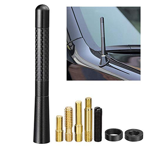 Bingfu Vehicle Antenna Mast Carbon Fiber Stubby Car Antenna Replacement