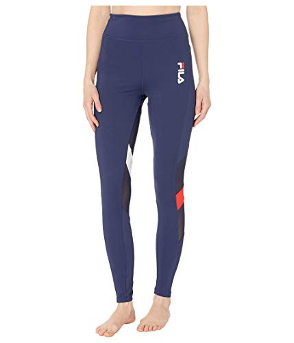 Fila Hikari HighRise Leggings PeacoatWhiteChinese Red SM
