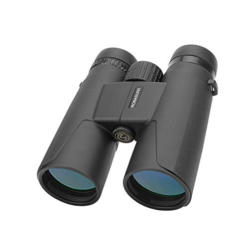 Compact Binoculars for Adults 12X42 Roof Prism Waterproof Binoculars with Low Light Night Vision Lightweight HD Professional Binoculars for Bird Watching Hunting Travel Concerts