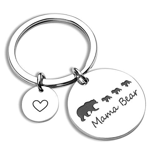 Mama Bear Keychain Cub Bear Bar Keychain Gift for Mom Grandma Wife mama bear KR3 Mama Bear Keychain Cub Bear Bar Keychain Gift for Mom Grandma Wife mama bear KR3